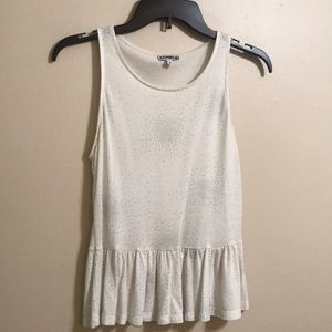 Express white sparkle tank top